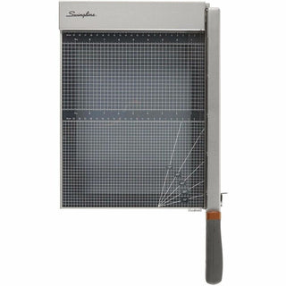 Swingline 1215G/1225G Guillotine Trimmer - 25 Sheet Cutting Capacity - 12" Cutting Length - Easy to Use, Built-in LED, Sturdy - Wood, Plastic - Silver - 1 Each