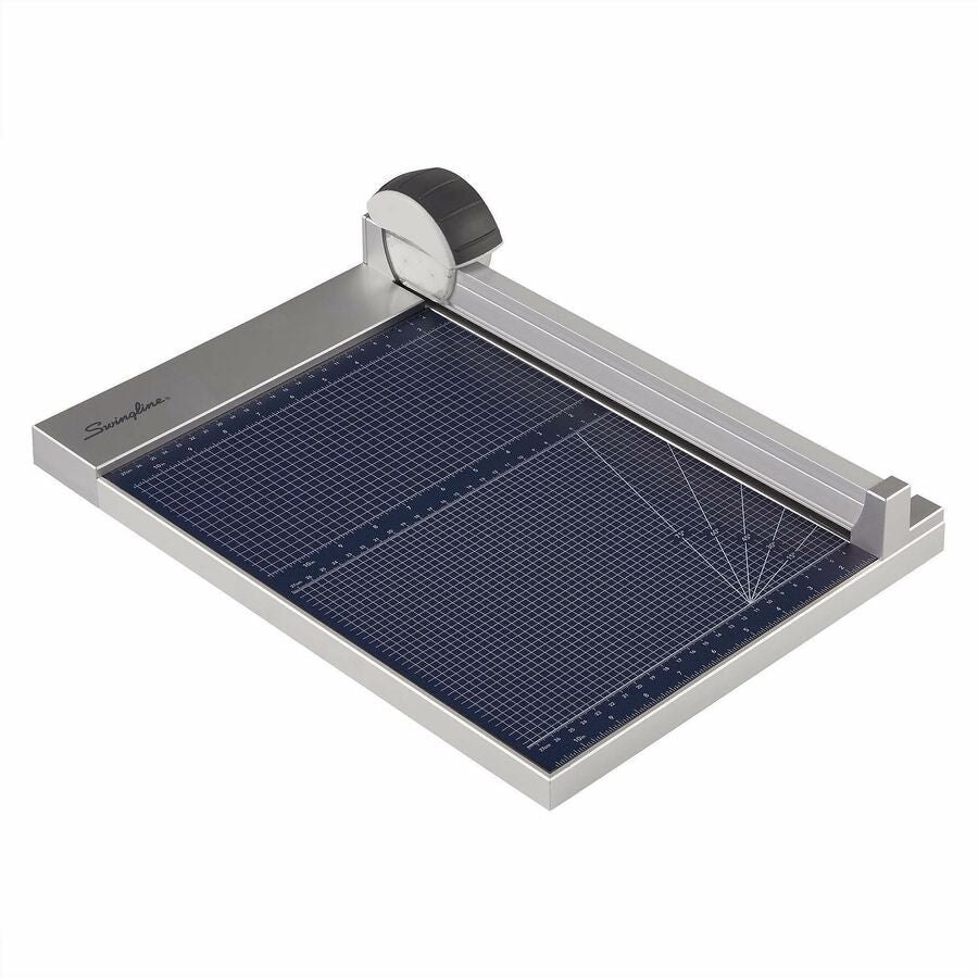 Swingline 1215 Rotary Trimmer - 15 Sheet Cutting Capacity - 12" Cutting Length - Rotating Blade - Silver - 1 Each