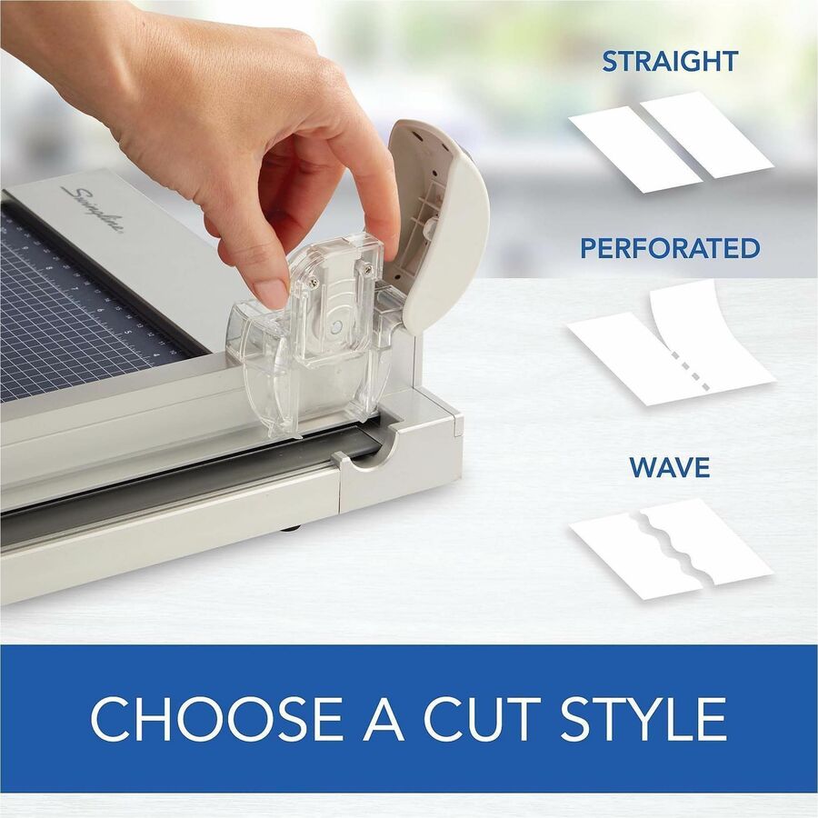 Swingline 1215 Rotary Trimmer - 15 Sheet Cutting Capacity - 12" Cutting Length - Rotating Blade - Silver - 1 Each