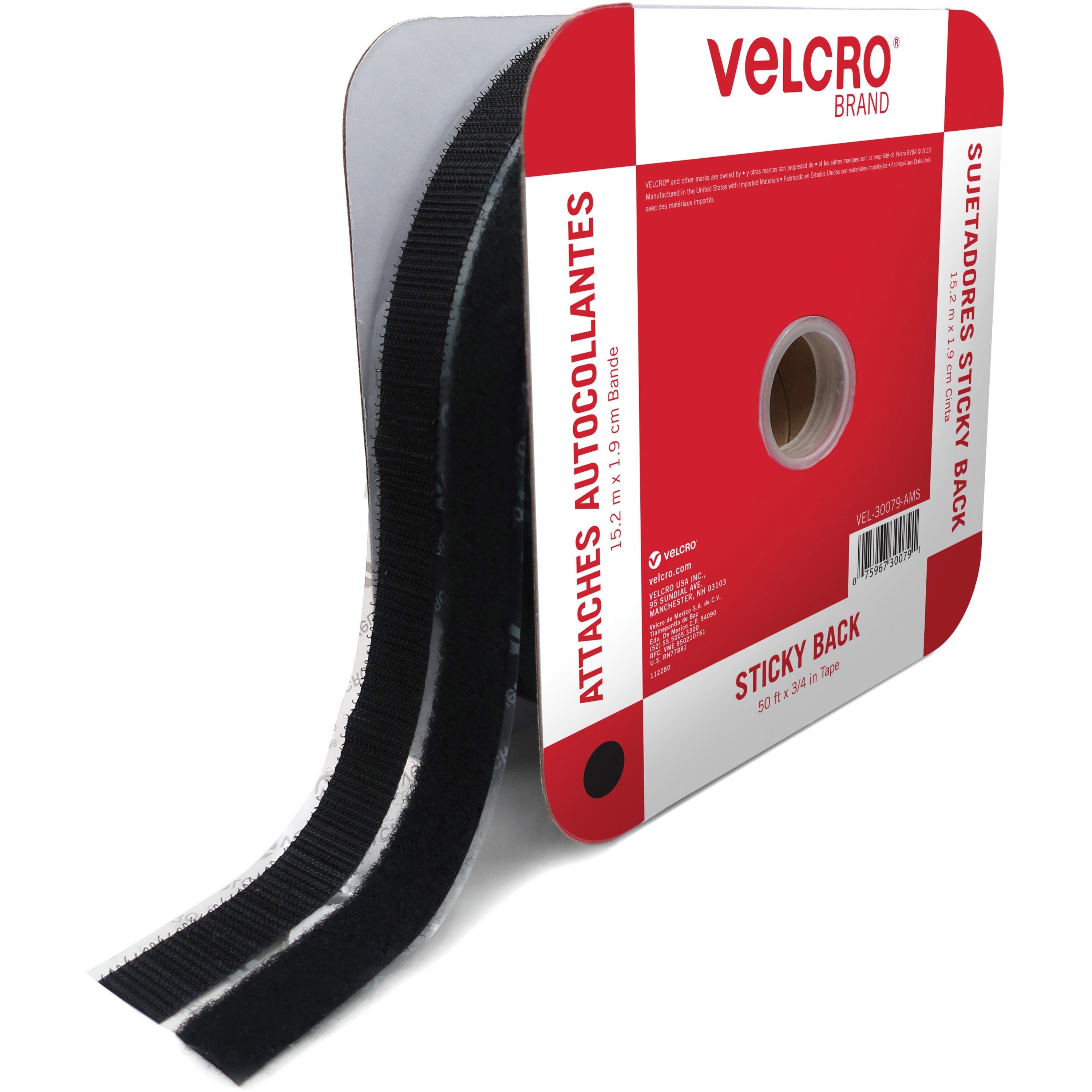 velcro-sticky-back-fasteners-1667-yd-length-x-075-width-1-roll-black_vek30079 - 1