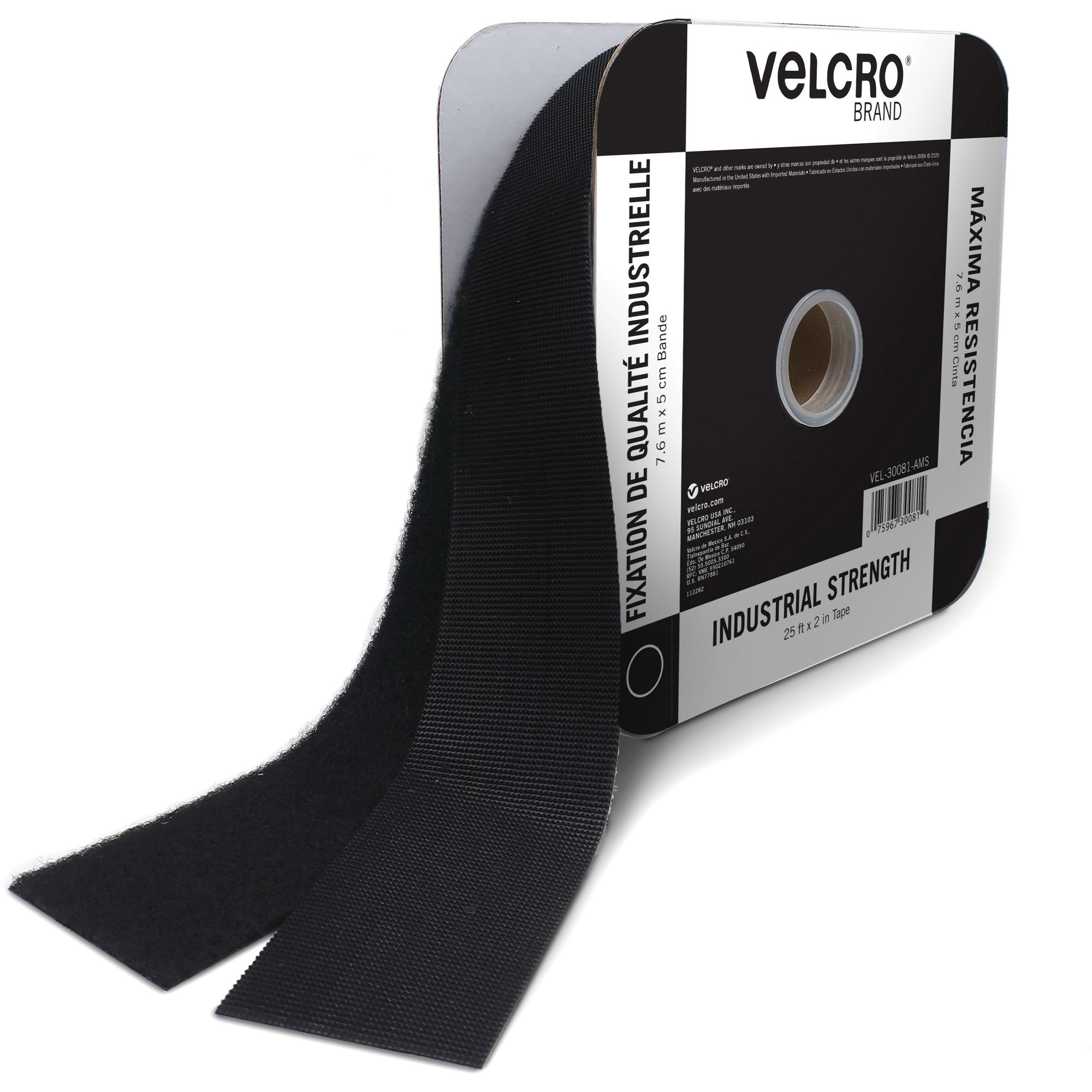 velcro-industrial-fastener-tape-25-ft-length-x-2-width-1-roll-black_vek30081 - 1