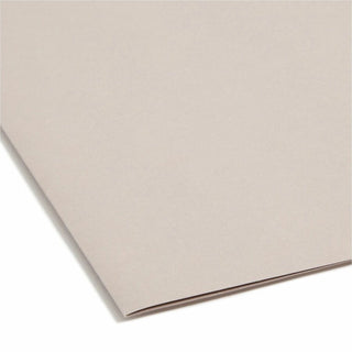 Smead TUFF 1/3 Tab Cut Legal Recycled Hanging Folder - 8 1/2" x 14" - 3" Expansion - Top Tab Location - Assorted Position Tab Position - Steel Gray - 10% Recycled - 18 / Box
