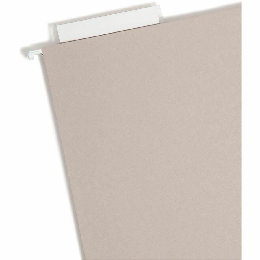 TUFF Extra Capacity Hanging File Folders with Easy Slide Tabs, 4" Capacity, Legal, 1/3-Cut Tabs, Steel Gray, 18/Box