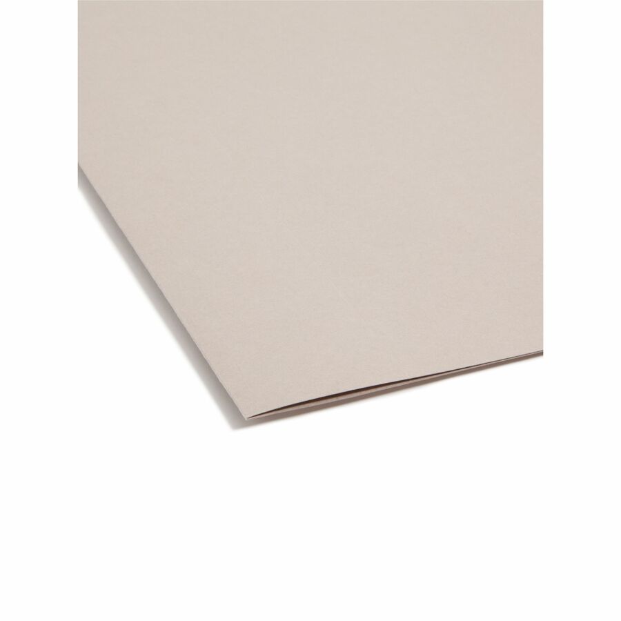 TUFF Extra Capacity Hanging File Folders with Easy Slide Tabs, 4" Capacity, Letter, 1/3-Cut Tabs, Steel Gray, 18/Box
