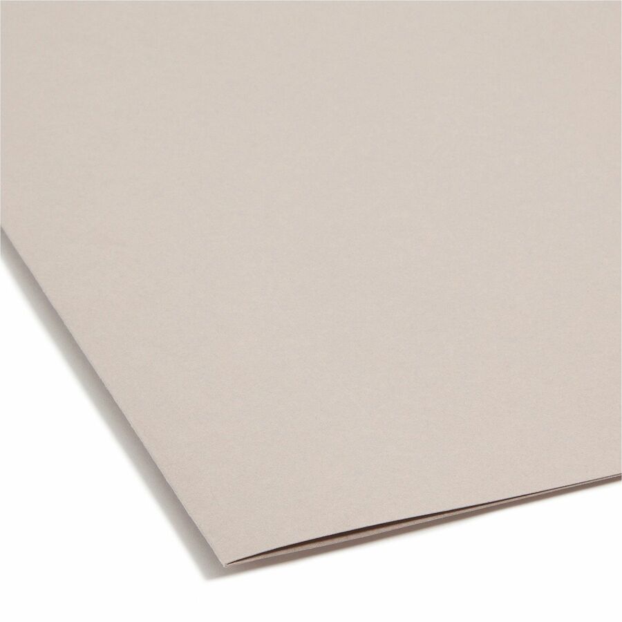 TUFF Extra Capacity Hanging File Folders with Easy Slide Tabs, 4" Capacity, Letter, 1/3-Cut Tabs, Steel Gray, 18/Box