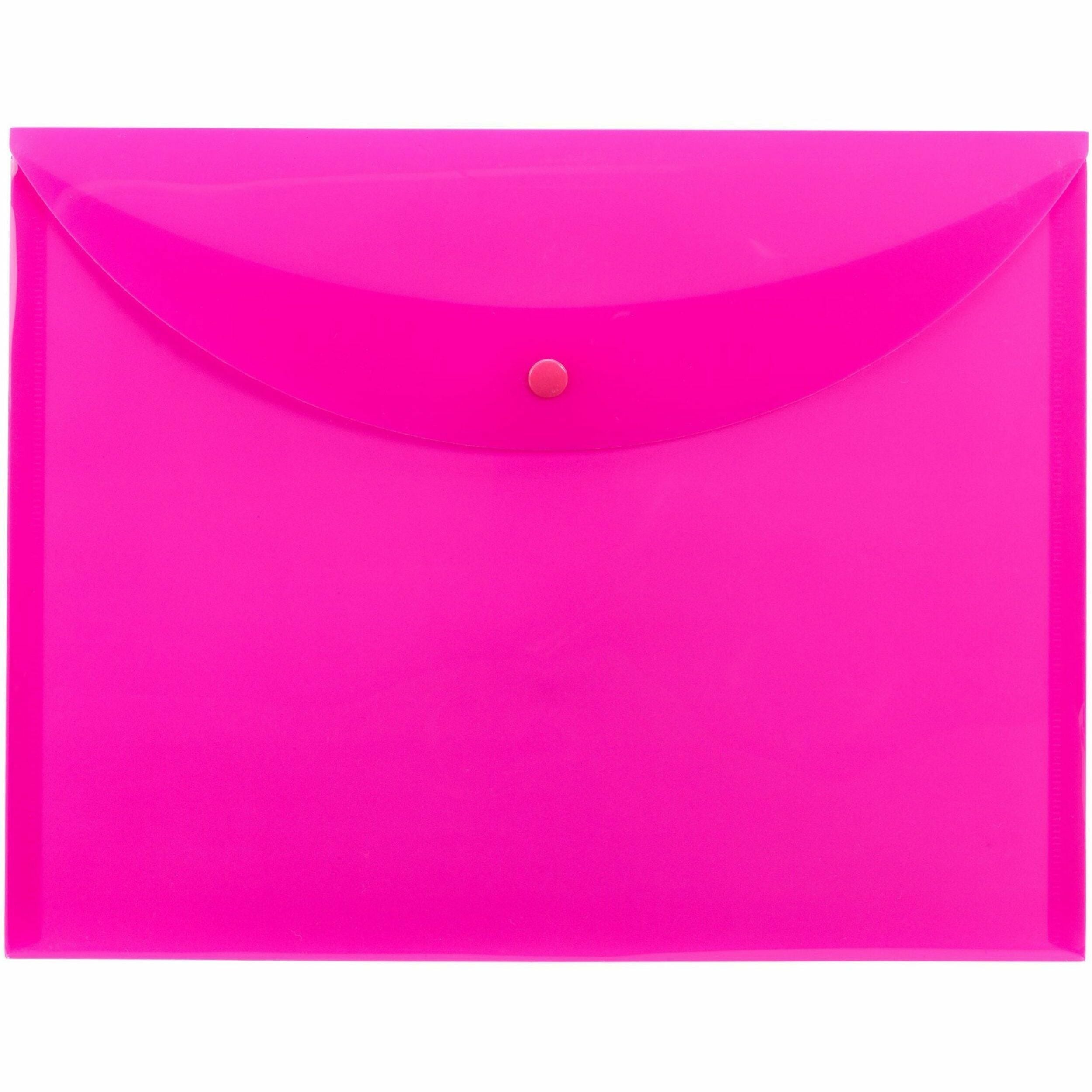 Smead Letter File Wallet - 8 1/2" x 11" - Pink - 10 / Box