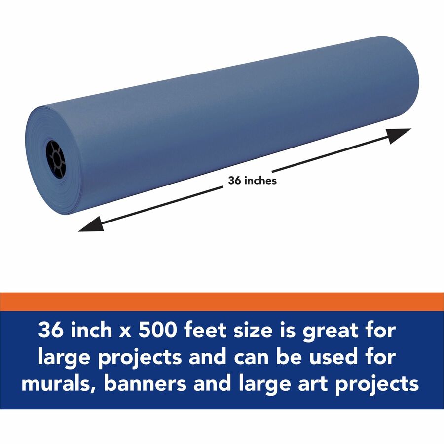 Tru-Ray Construction Paper Art Roll - Art Project, Mural, Banner - 36"Width x 500 ftLength - 1 / Roll - Blue - Sulphite