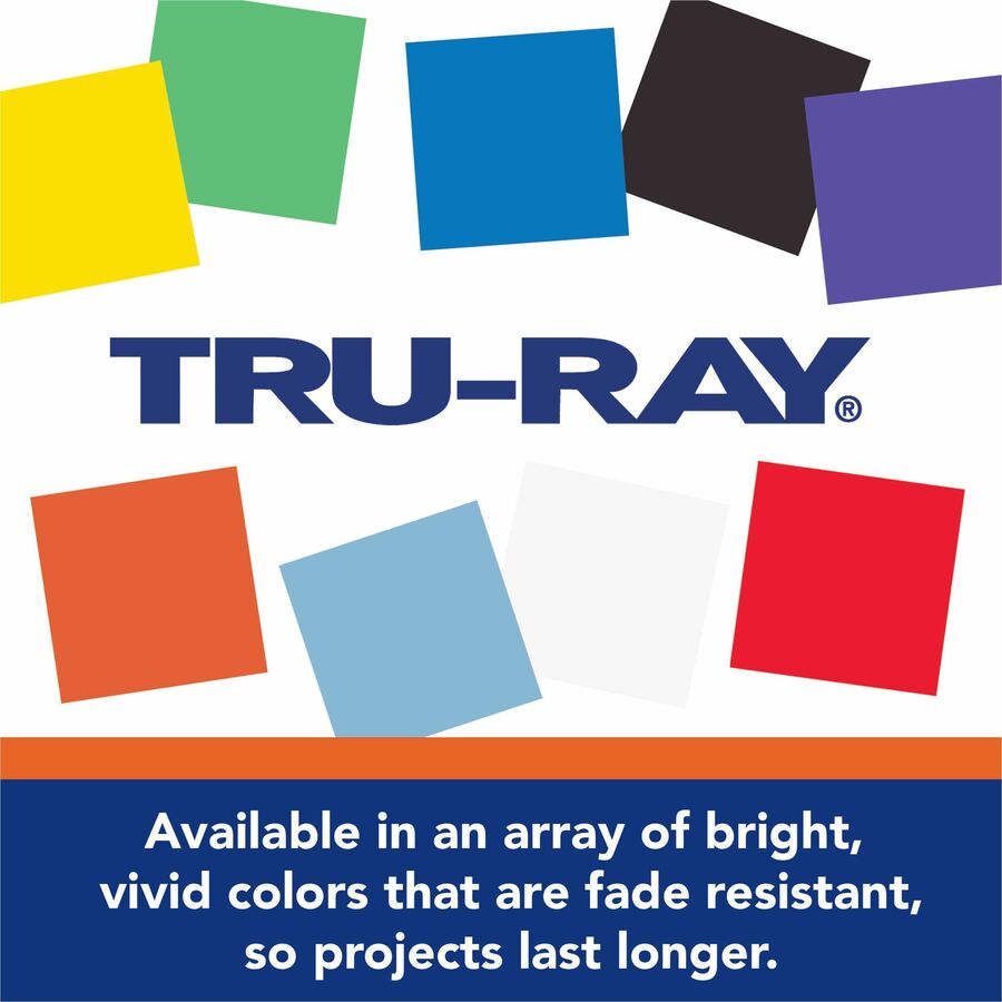 Tru-Ray Construction Paper Art Roll - Art Project, Mural, Banner - 36"Width x 500 ftLength - 1 / Roll - Blue - Sulphite