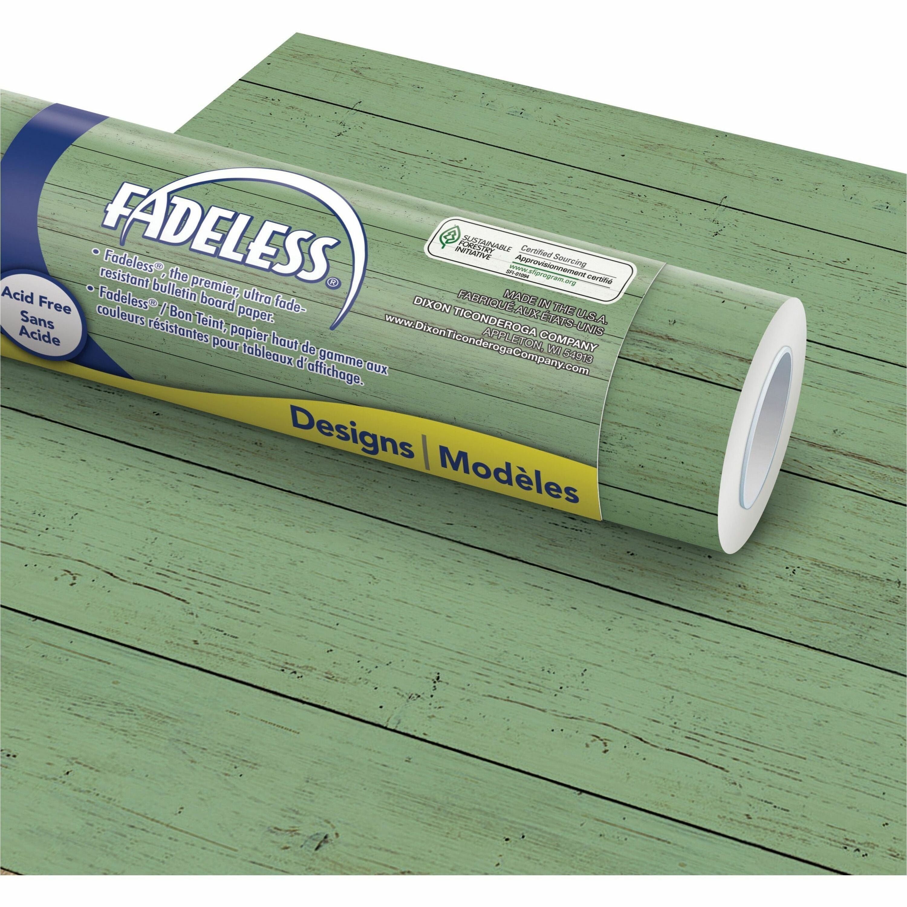 fadeless-designs-paper-roll-art-project-craft-project-classroom-display-table-skirting-decoration-bulletin-board-48width-x-50length-1-roll-green_pacp57075 - 1