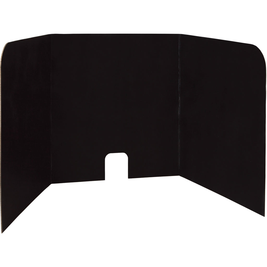 pacon-computer-lab-privacy-board-22-width-x-22-height-x-20-depth-corrugated-cardboard-black-6-carton_pacp3795 - 1