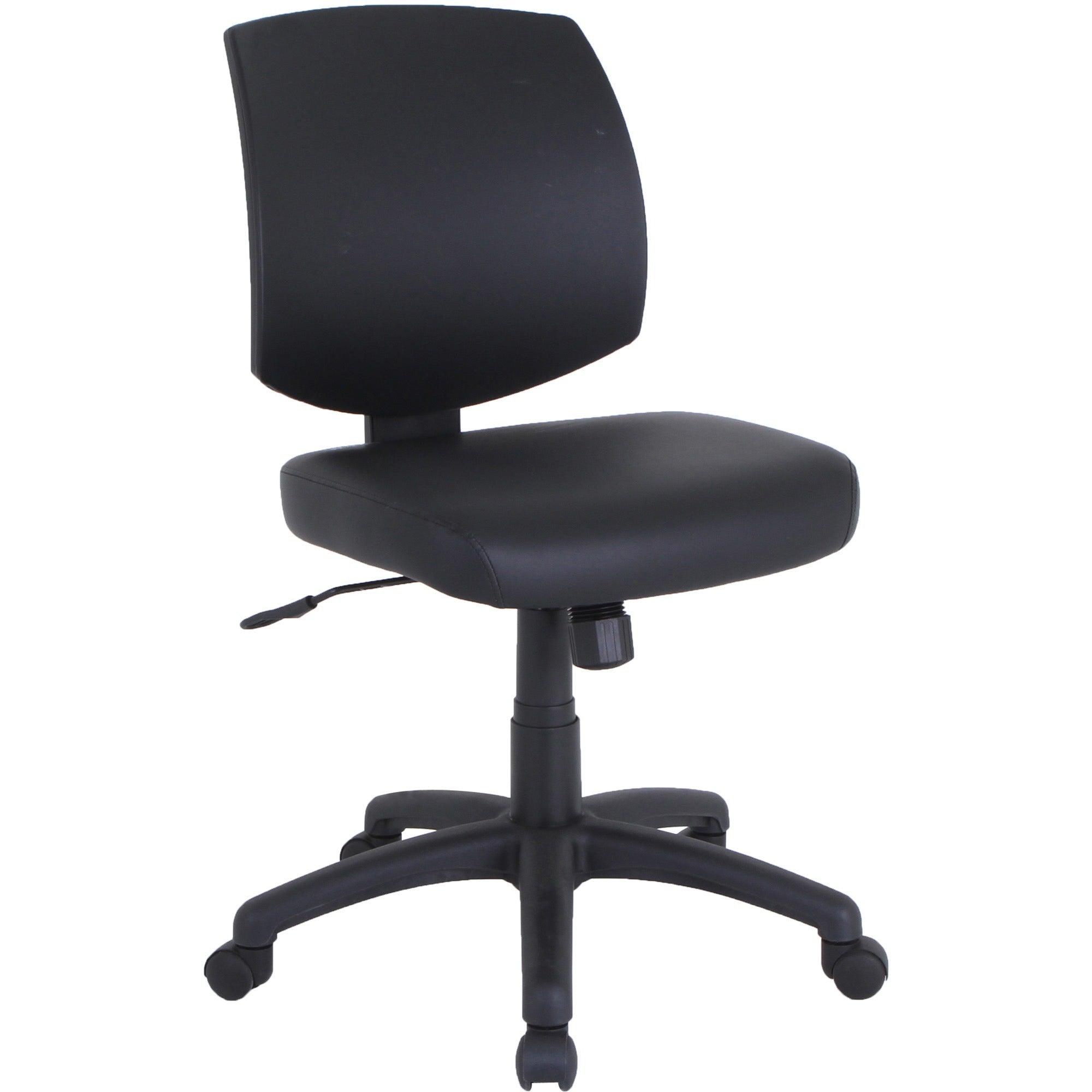 lorell-task-chair-polyvinyl-chloride-pvc-seat-polyvinyl-chloride-pvc-back-5-star-base-black-1-each_llr84877 - 1