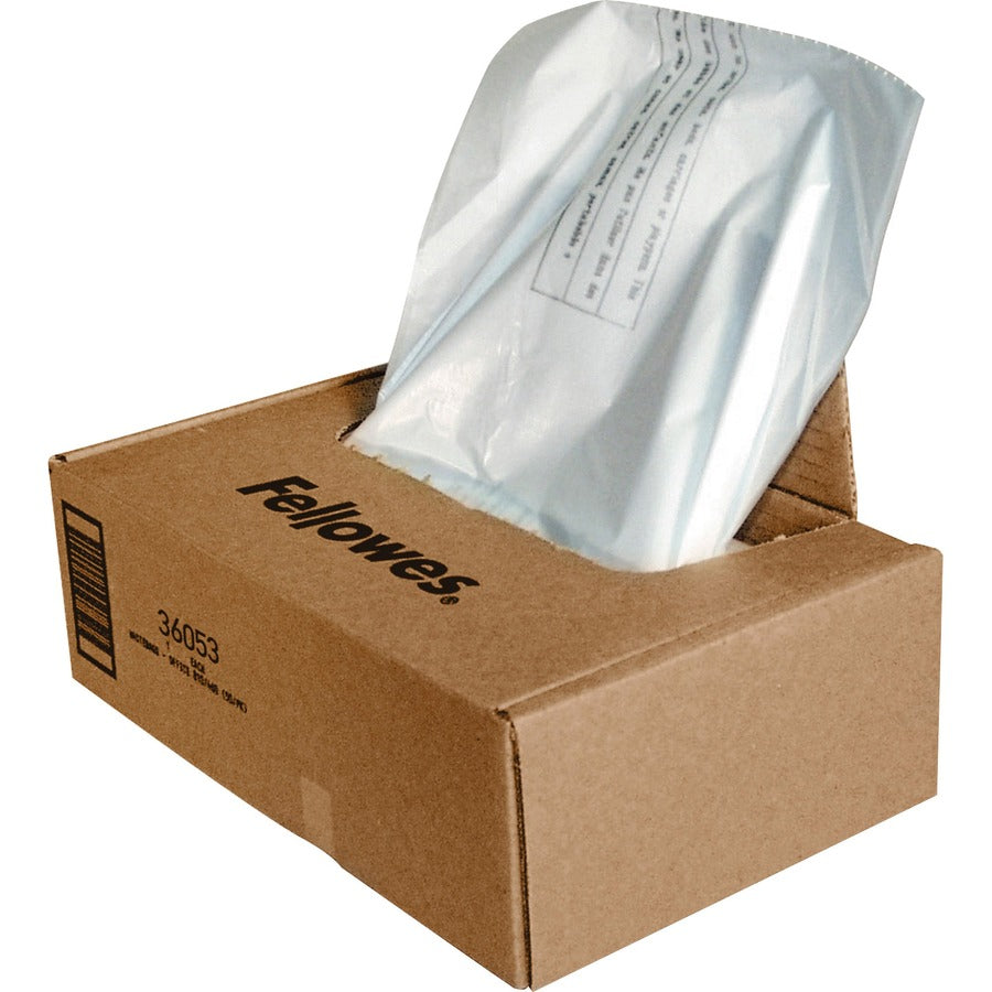 Shredder Waste Bags, 9 gal Capacity, 100/Carton