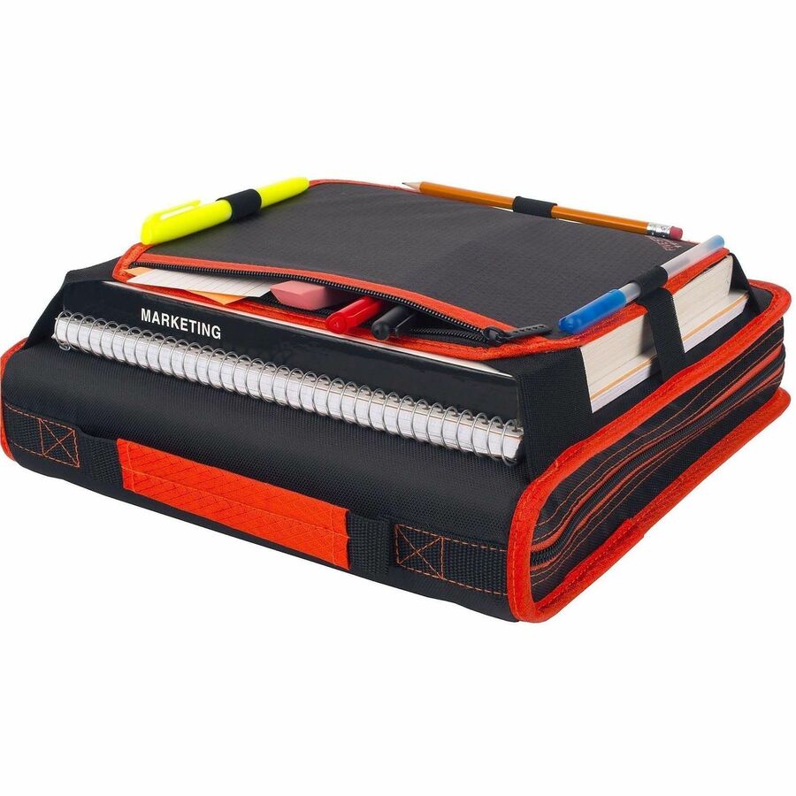 Zipper Binder and Expansion Panel, 3 Rings, 2" Capacity, 11 x 8.5, Assorted