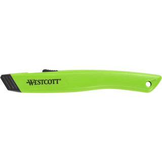 Safety Ceramic Blade Box Cutter, 0.5" Blade, 5.5" Plastic Handle, Green