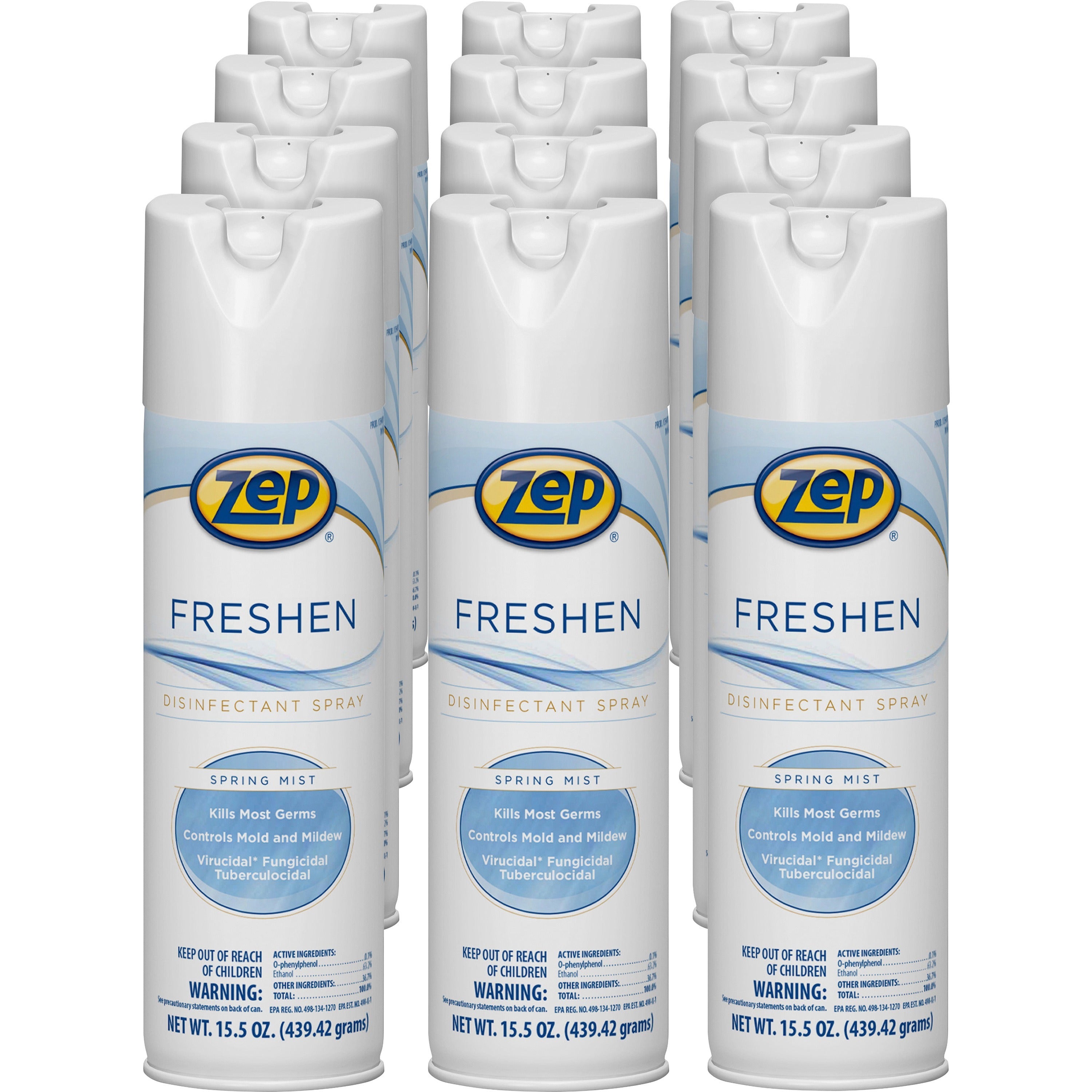 zep-freshen-disinfectant-spray-155-fl-oz-05-quart-spring-mist-scent-12-carton-non-porous-virucidal-tuberculocide-fungicide-clear_zpe1050017 - 1