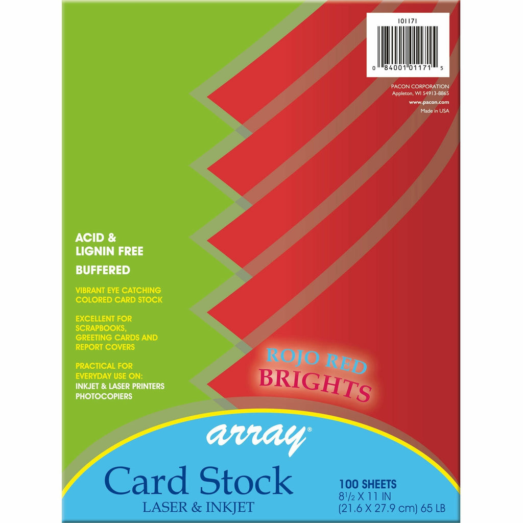 pacon-color-brights-cardstock-rojo-red-letter-8-1-2-x-11-65-lb-basis-weight-100-pack-acid-free-recyclable-lignin-free-buffered-rojo-red_pacp101171 - 1