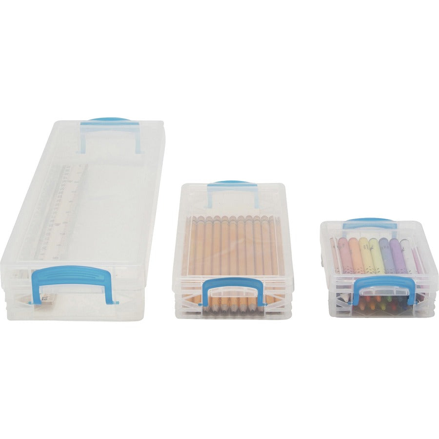 Advantus Super Stacker School Kit - Snap-tight Closure - Heavy Duty - Stackable - Plastic - Transparent - For Pen/Pencil, Marker, Crayon, Ruler, Office, School, Home, Paper Clip, Rubber Band, Craft Supplies, Storage, ... - 1 Each - 7
