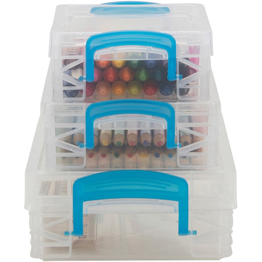 Advantus Super Stacker School Kit - Snap-tight Closure - Heavy Duty - Stackable - Plastic - Transparent - For Pen/Pencil, Marker, Crayon, Ruler, Office, School, Home, Paper Clip, Rubber Band, Craft Supplies, Storage, ... - 1 Each - 8