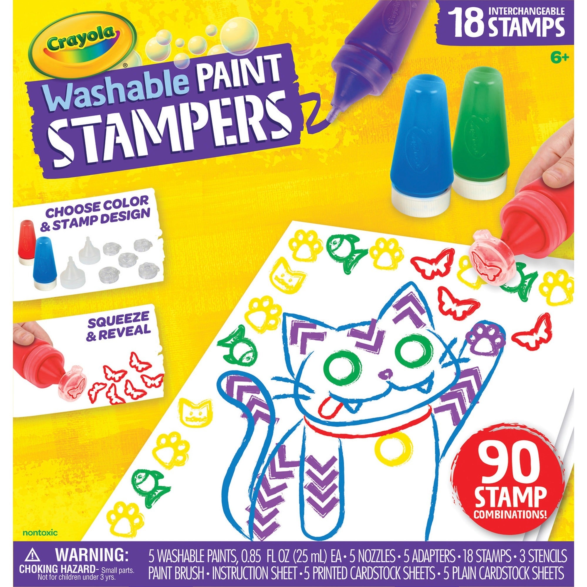 crayola-washable-paint-stampers-set-085-fl-oz-1-kit-assorted_cyo541077 - 1