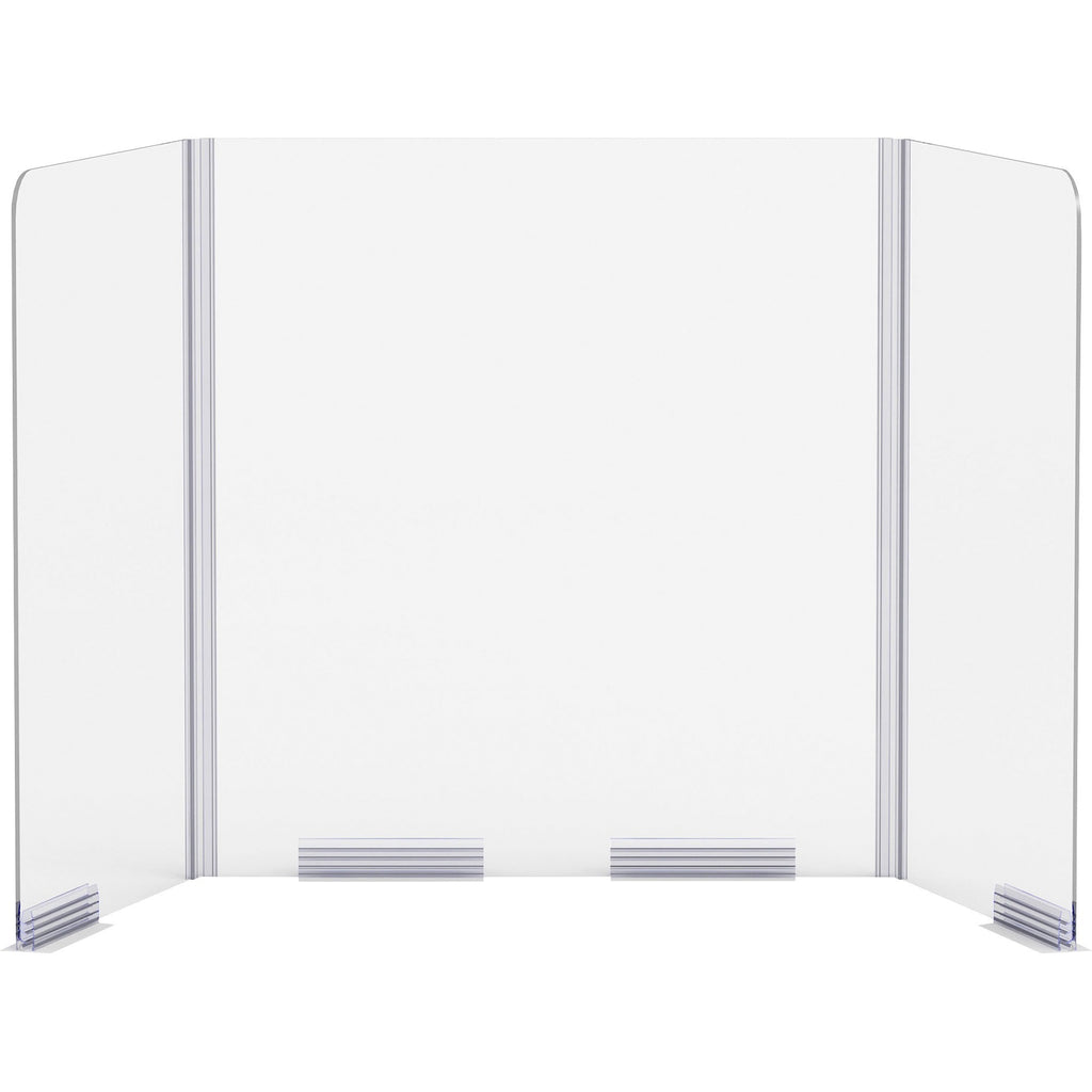 Lorell Folding Student Barrier - 2 / Carton - Clear - Acrylic