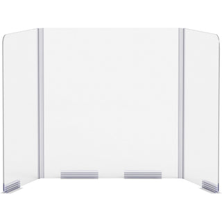 Lorell Folding Student Barrier - 2 / Carton - Clear - Acrylic