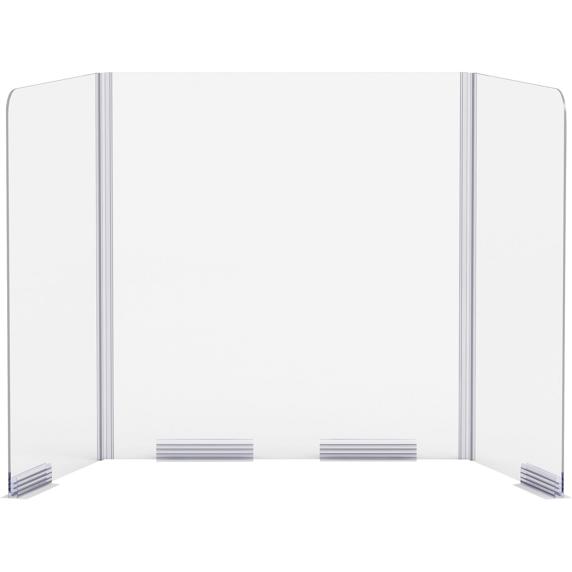 Lorell Folding Student Barrier - 2 / Carton - Clear - Acrylic