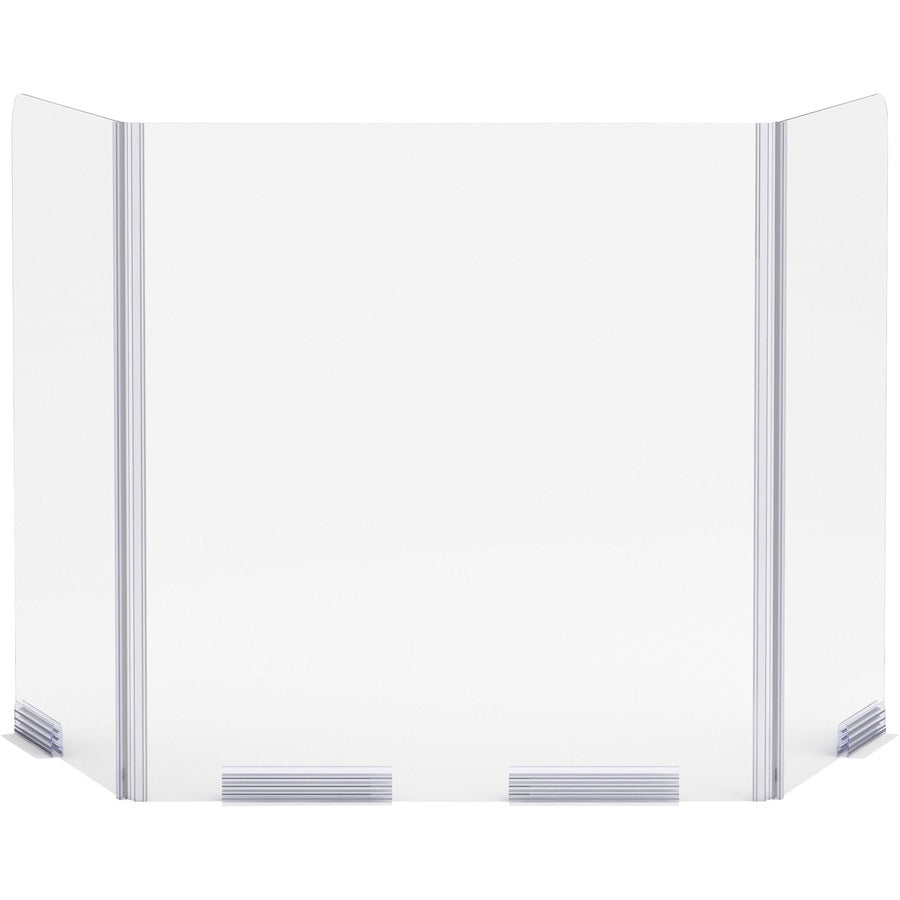 Lorell Folding Student Barrier - 2 / Carton - Clear - Acrylic