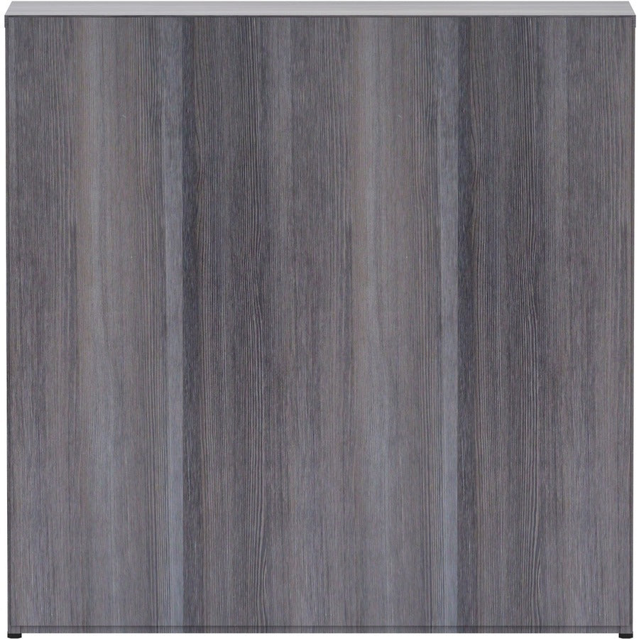Lorell Laminate Bookcase - 36" x 12" x 36" - 3 x Shelf(ves) - Sturdy, Laminated, Contemporary Style, Square Edge, Adjustable Feet - Weathered Charcoal - Medium Density Fiberboard (MDF) - Assembly Required