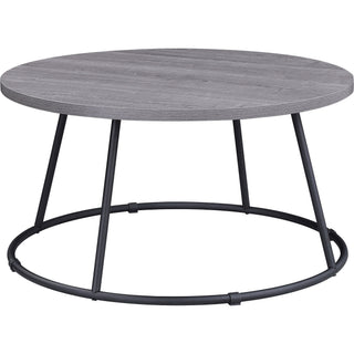 lorell-accession-coffee-table-for-table-topround-top-powder-coated-four-leg-base-4-legs-200-lb-capacity-x-1-table-top-thickness-x-3150-table-top-diameter-1675-height-assembly-required-weathered-charcoal-1-each_llr16260 - 1
