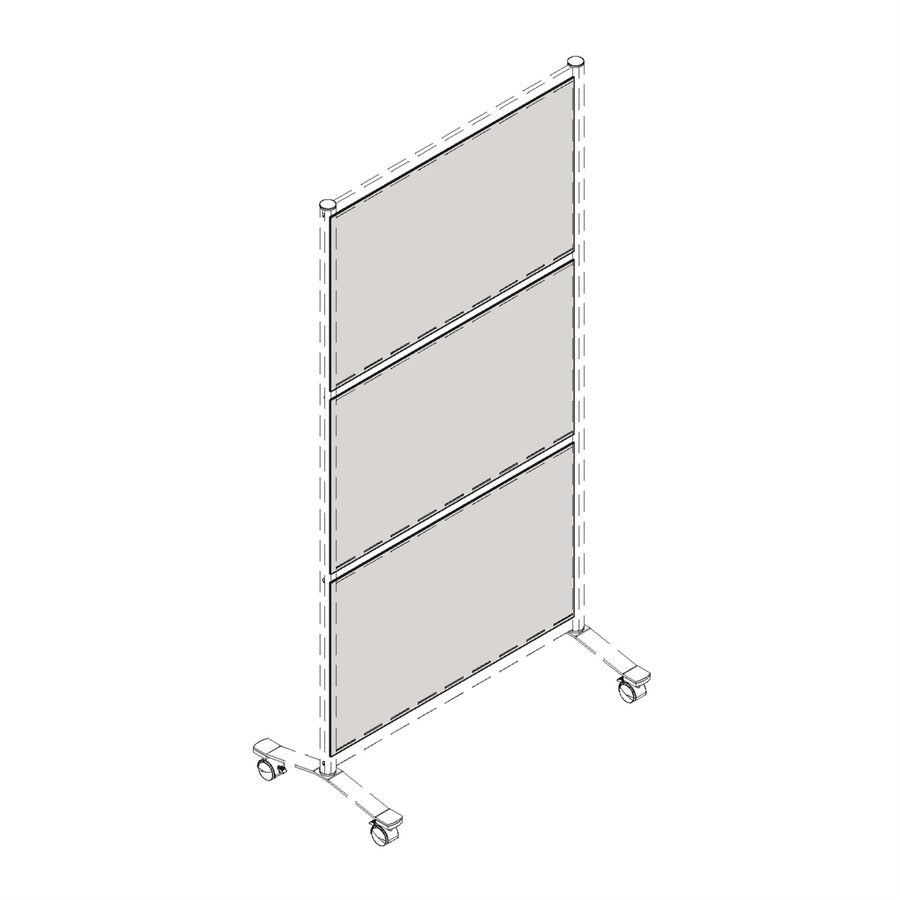 Lorell Adaptable Panel Divider - Acrylic - Clear - 1 Each