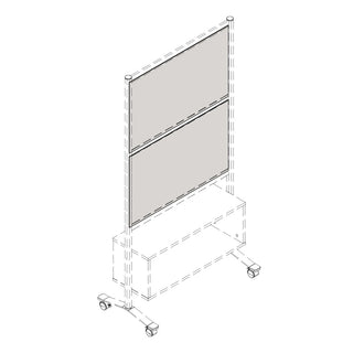 Lorell Adaptable Panel Divider - Acrylic - Clear - 1 Each