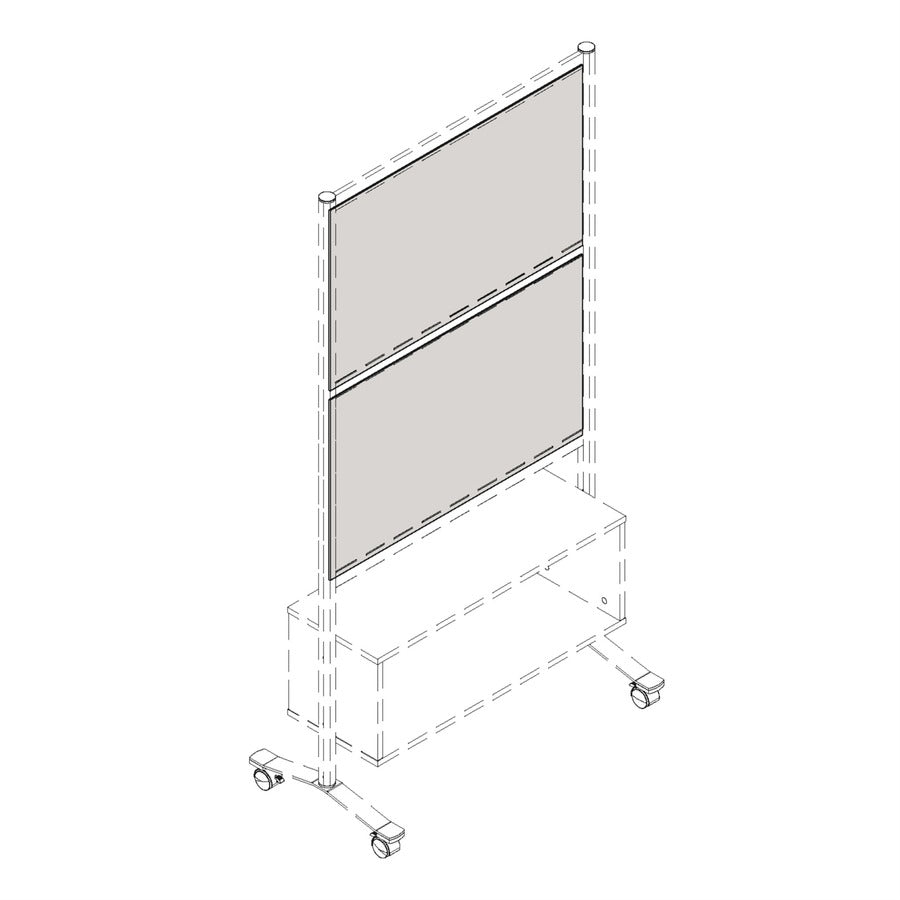 Lorell Adaptable Panel Divider - Acrylic - Clear - 1 Each
