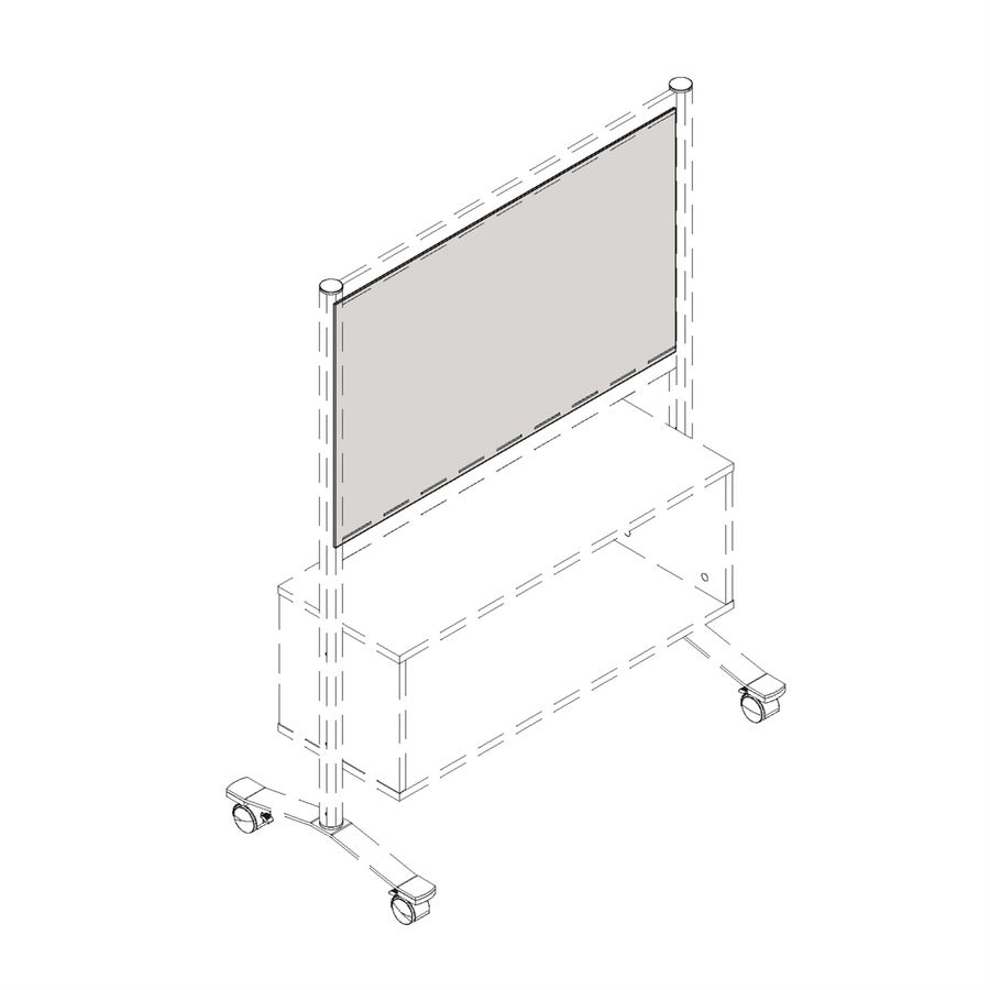 Lorell Adaptable Panel Divider - Acrylic - Clear - 1 Each