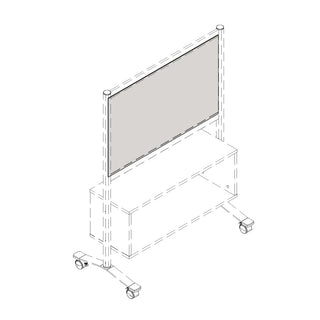 Lorell Adaptable Panel Divider - Acrylic - Clear - 1 Each