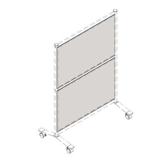 Lorell Adaptable Panel Divider - Acrylic - Clear - 1 Each