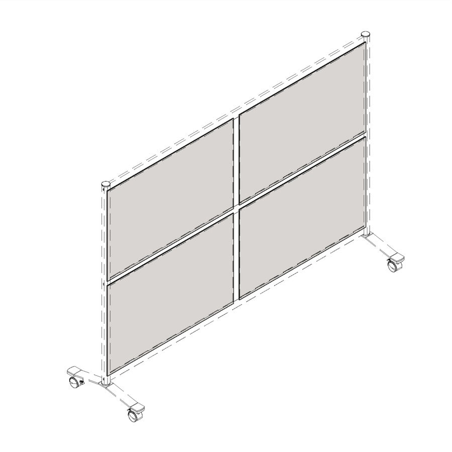 Lorell Adaptable Panel Divider - Acrylic - Clear - 1 Each