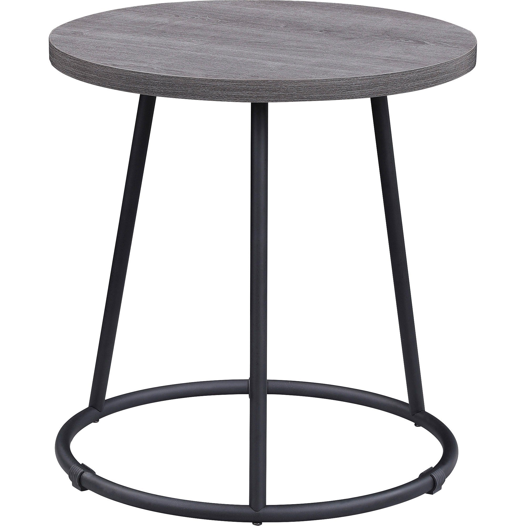 lorell-accession-end-table-for-table-topround-top-powder-coated-four-leg-base-4-legs-200-lb-capacity-x-1-table-top-thickness-x-19-table-top-diameter-1975-height-assembly-required-weathered-charcoal-1-each_llr16262 - 1