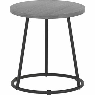 Lorell Accession End Table - For - Table TopRound Top - Powder Coated Four Leg Base - 4 Legs - 200 lb Capacity x 1" Table Top Thickness x 19" Table Top Diameter - 19.75" Height - Assembly Required - Weathered Charcoal - 1 Each