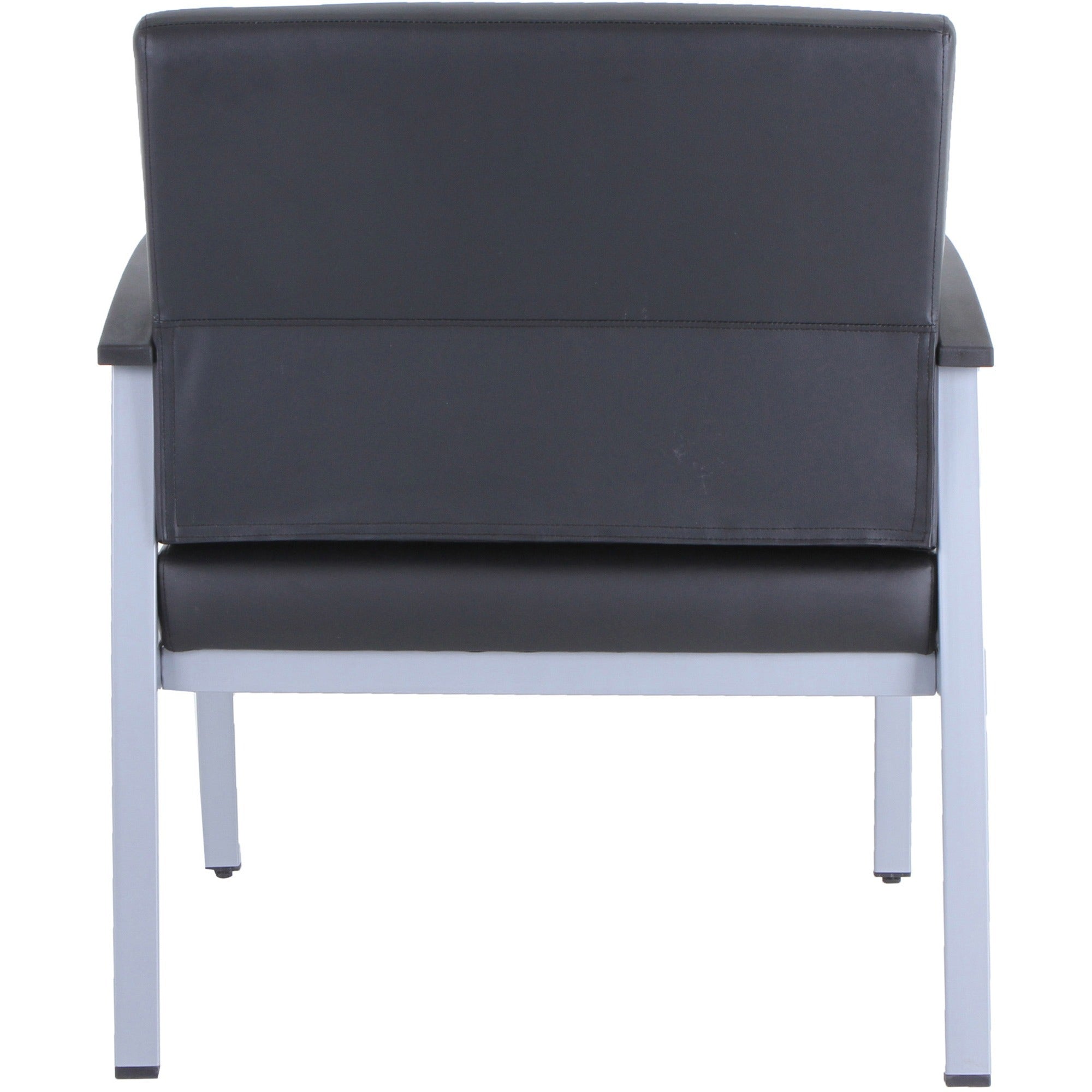 lorell-healthcare-reception-big-&-tall-antimicrobial-guest-chair-vinyl-seat-vinyl-back-powder-coated-silver-steel-frame-four-legged-base-black-silver-armrest-1-each_llr67001 - 5