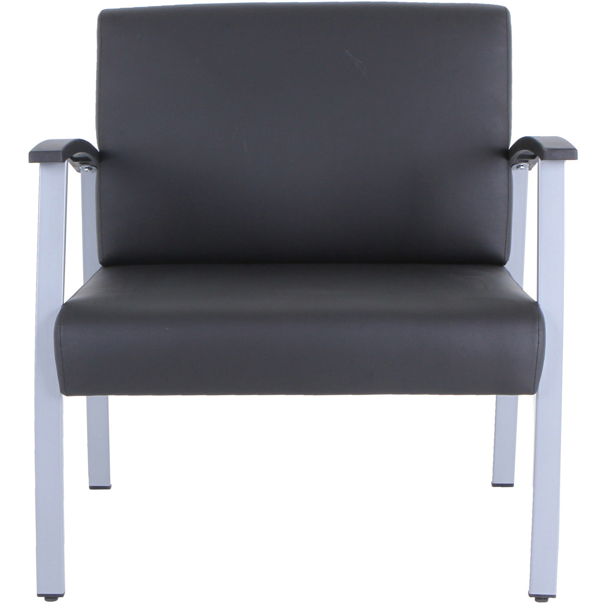 lorell-healthcare-reception-big-&-tall-antimicrobial-guest-chair-vinyl-seat-vinyl-back-powder-coated-silver-steel-frame-four-legged-base-black-silver-armrest-1-each_llr67001 - 3