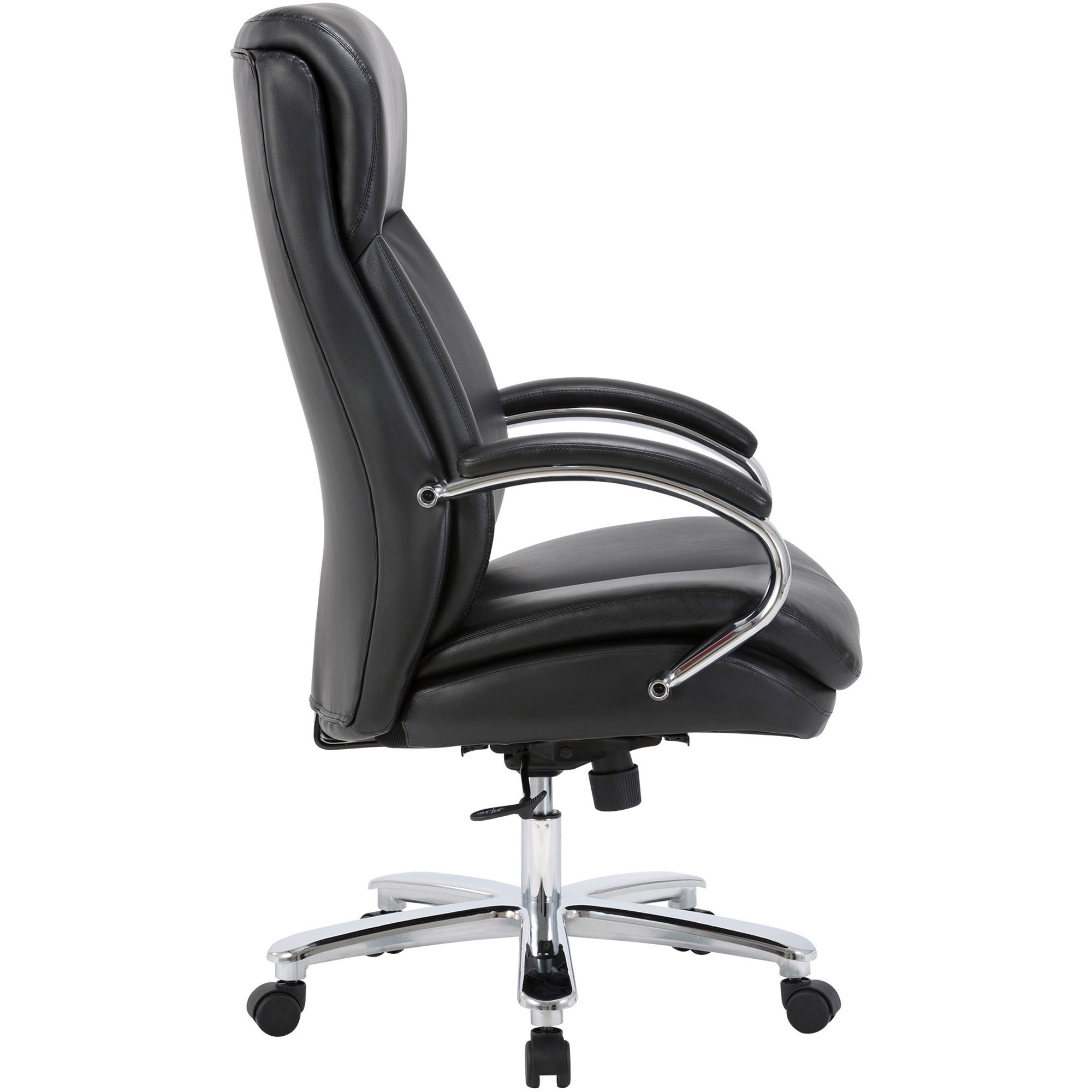 lorell-big-&-tall-high-back-chair-bonded-leather-seat-black-bonded-leather-back-high-back-black-armrest-1-each_llr67004 - 6