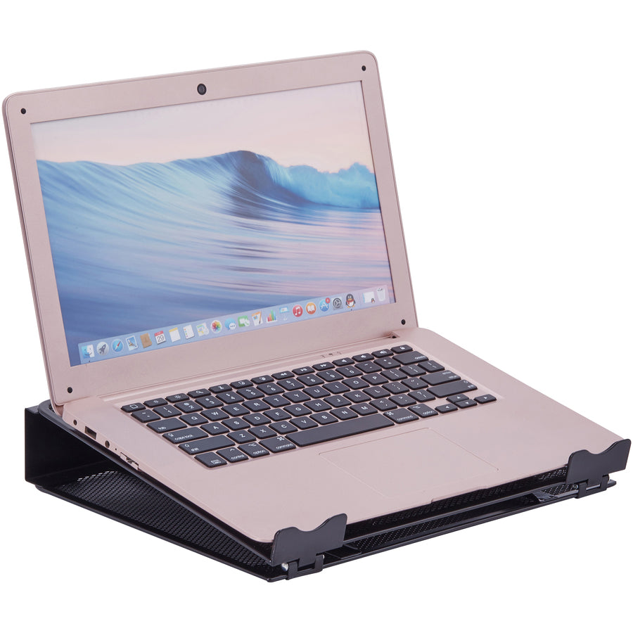 lorell-mesh-laptop-stand-35-height-x-13-width-x-115-depth-desktop-steel-metal-black_llr80620 - 5
