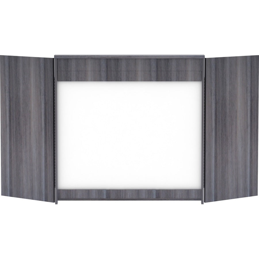 Lorell Dry-erase Whiteboard Presentation Cabinet - Hinged Door, Dry Erase Surface - 1 Each - 47.3" x 47.3" x 4.8