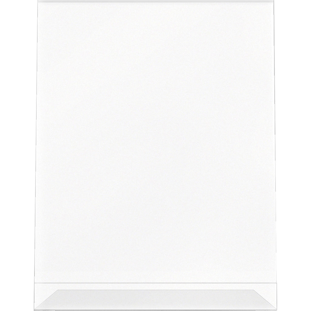 Lorell L-base Slanted Sign Holder Stand - Support 8.50" x 11" Media - Acrylic - 3 / Pack - Clear - 2