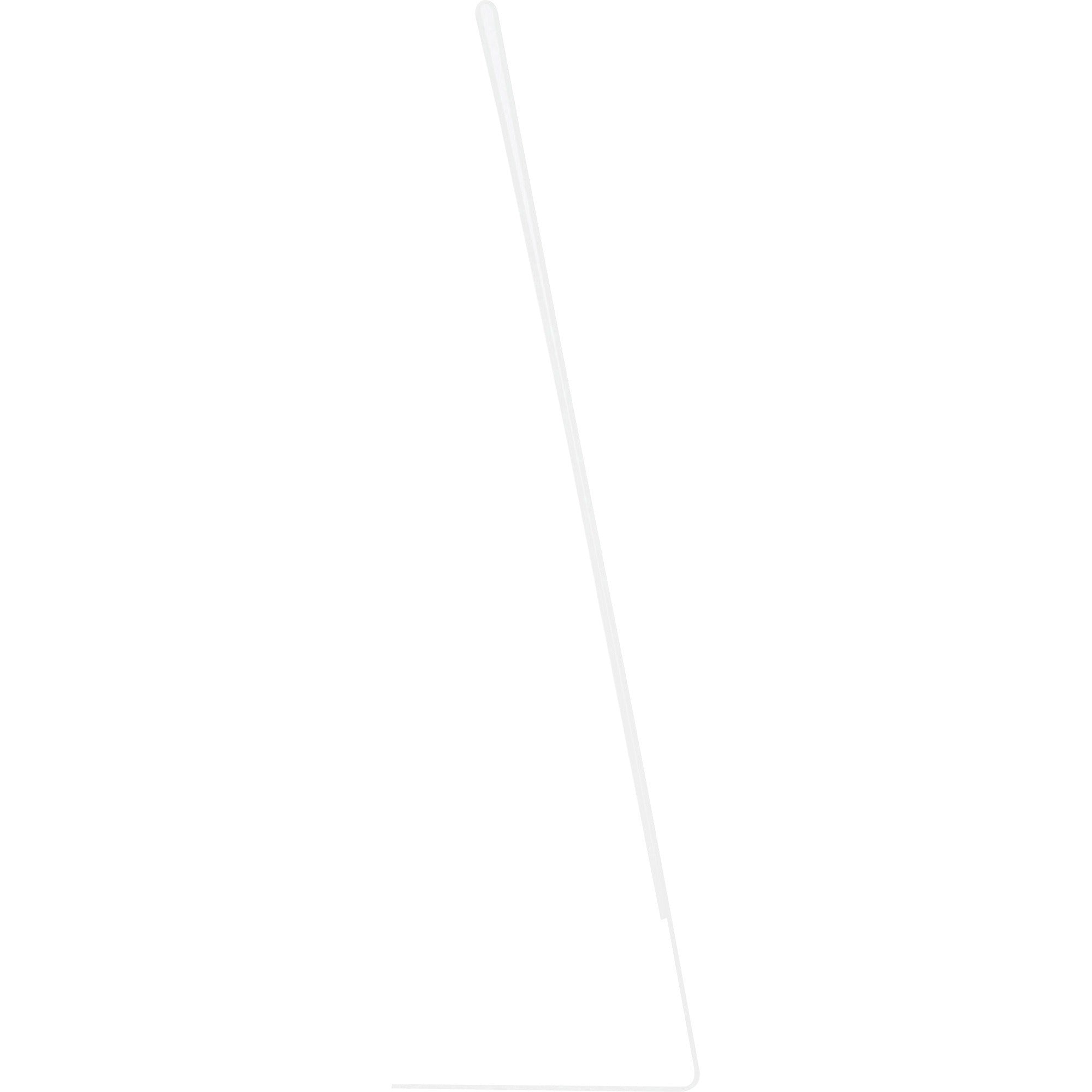 Lorell L-base Slanted Sign Holder Stand - Support 8.50" x 11" Media - Acrylic - 3 / Pack - Clear - 4