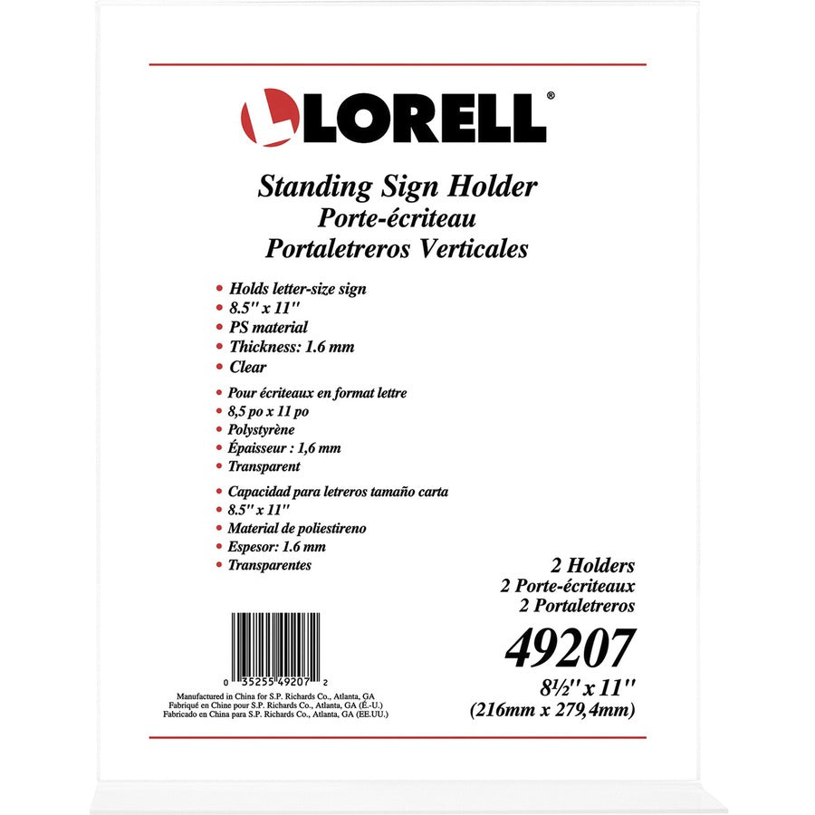 lorell-t-base-standing-sign-holders-support-850-x-11-media-acrylic-2-pack-clear_llr49207 - 5