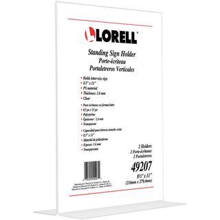 lorell-t-base-standing-sign-holders-support-850-x-11-media-acrylic-2-pack-clear_llr49207 - 1