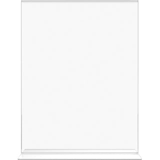 Lorell T-base Standing Sign Holders - Support 8.50" x 11" Media - Acrylic - 2 / Pack - Clear