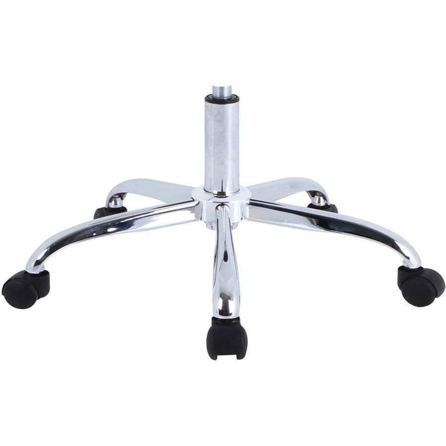 Lorell PVC Shell Task Chair - Plastic, Polyurethane Seat - Chrome Frame - 5-star Base - White - 1 Each