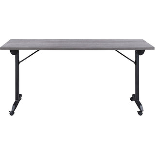 Lorell Mobile Folding Training Table - For - Table TopRectangle Top - Powder Coated Base - 200 lb Capacity x 63" Table Top Width - 29.50" Height x 63" Width x 24" Depth - Assembly Required - Weathered Charcoal - 1 Each